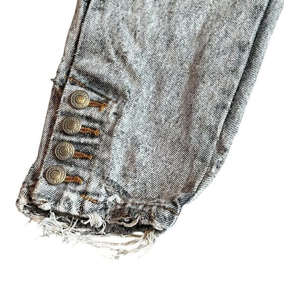 Jordace Retro Vintage 1990s Straight Leg Jeans Pants Logo Distressed Size 28 - Picture 3 of 14